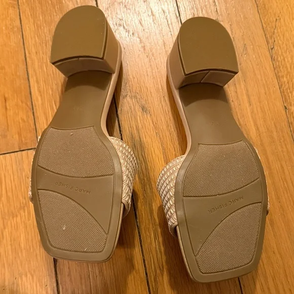 Marc Fisher Cream and Tan Mules - Picture 3 of 4